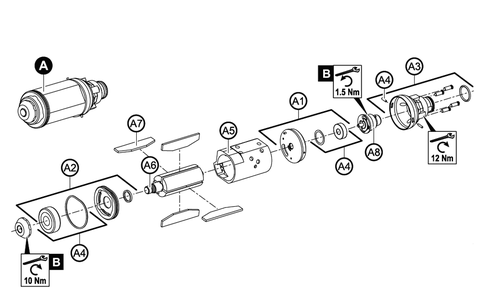 Part Location Diagram of 6153977325 Chicago Pneumatic Front End Plate Kit